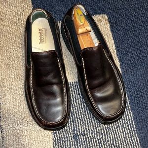 Timberland Men's Leather Loafer Brown Slip on Smart Comfort Shoes Size 11.5